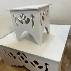 طاولة خشب كبيرة مع 4 طاولات خدمة