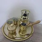 2طقم قهوه نحاس سبرتايه كبيره وصغيره