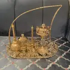 طقم صينية مرايه ومبخره و2مرش وعلبه للعود وعلبة للبخور