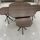 طقم طاولات مع مدخل خشبي