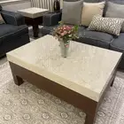 طاولات جديدة (طاولة )فاخرة بتصميم خاص وعصري رخام وخشب