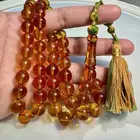سبحة زعفرانية عسلي جميلة