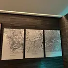 لوح خرائط جدة لندن بوسطنWall Maps Boston Jeddah London