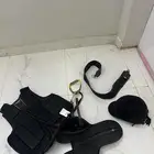 عده خيل سرج جوكي - مع الحزام - خوذه - درع