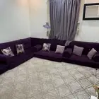 كنب ارضي مع ستارة وتكيات