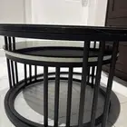 طاولتين خشب بقزاز متحرك