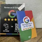 استاند تقييم قوقل بتقنية NFC و QR Code و بطاقة يدوية مجانية