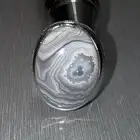 عقيق يماني مصور ابيض ثلجي نوادر