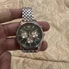 ساعة ارماني كرونوغراف ووقت وتاريخ اصلي ميناء اخضر