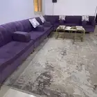 كنب حرف L مع سجاده وطاوله ومدخل