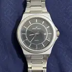 ساعة يد من كوارتز لون فضي