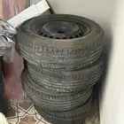 4 جنوط كامري حديد أستخدام قليل مع 3 كفرات جدد 2024-2023