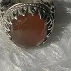 خاتم فضة بفص عقيق