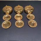 زبديات ذهبية جديدة للتمر مع صحون ذهبية جديدة للنوى