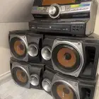 مسجل استريو مع 4 سماعات كبيره شبه جديد