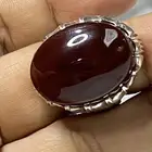 خاتم عقيق يماني كبدي مميز