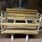 شبك طيور ستيل ثقيل وخشب متر 60 سم ارتفاع 25 سم