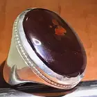 خاتم عقيق يماني كرزي مزعفر
