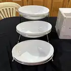 آستاند صحون سيراميك أبيض جديد