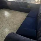 كنب 6 قطع وزاويتان بلون كحلي غامق مع ستاره