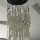 نجفه بيضاء طويله و طاوله بيضاء دورين
