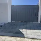 بوابة حديد 4 3 وعدد 17 حلق خشب سنديان و3 ابواب حديد