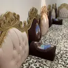 مساند مع ستاير بديكورات خشب مع فرشه