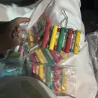 مارجيحه عصافير بادجي روز لتزين القفص خشب تعطي منضر ممتاز