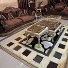 طقم كنب مجلس 12 شخص شامل الاريكه   الستائر  طاولات   سجاد