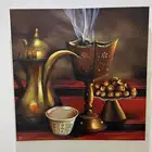لوحة اكريليك القهوة العربية