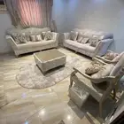 طقم كنب 4قطع مع طاولة وزولية