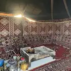 للبيع اغراض مخيم مع الموقع