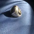 خاتم عقيق يمني فضه ثقيله