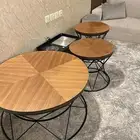 طاولة طعام 6 كراسي و 3 طاولات خدمة