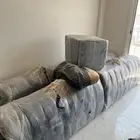 كنب مجلس ظهر مع مراكي ومخدات بحاله جديده