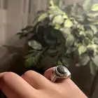 خاتم حجر زفير طييعي 100