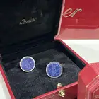 كبك كارتير دبل سي لوقو فضة وحجر سودالايت كالجديد