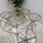 طاولات نظيفة والله مع 4 طاولات جانبية