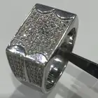خاتم فضه رجالي راقي عيار 925 إيطالي شبيه الالماس