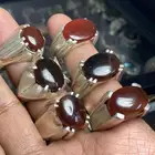 خاتم كرزي وكبدي يماني ملكي ومتوسط ( 6 خواتم )