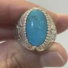 خاتم فضة فيروز نيشابوري صافي