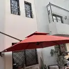 مظلة قابلة للسحب مع قاعدة رخامية أحمر 280   300   300 سم