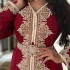 فستان مغربي تطريز لون لولو جلابيه مناسبه للعيد رمضان