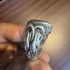 خاتم عقيق يمني .. شغل فضة نادر