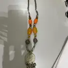 عقد تراثي قديم مزين بالاحجار الكريمه والريال الفرنسي