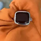 خاتم فضة عقيق يماني احمر