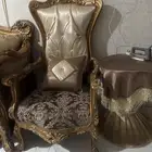 كنب ملكي تركي فاخر 3 قطع كبيره  4قطع فردي طاوله كبيره واريك