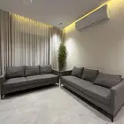 كنب ثلاثي لون رمادي 6 مقاعد