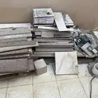 بلاط مشكل باركيه وغيراها وقطع رخام