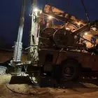 حفر ابار تنضيف. يوجد دقاق وفرار.